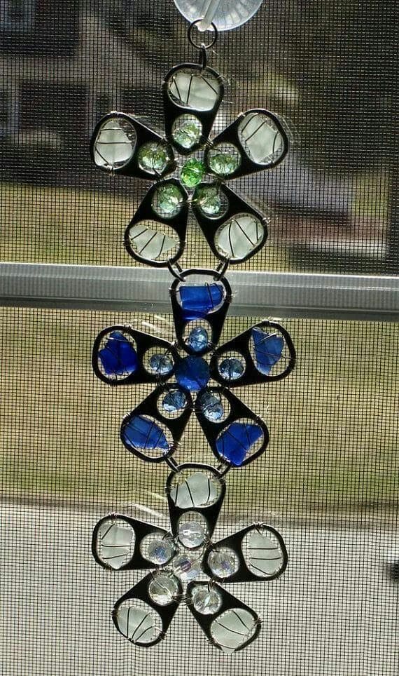 Soda Tab Flower Suncatchers