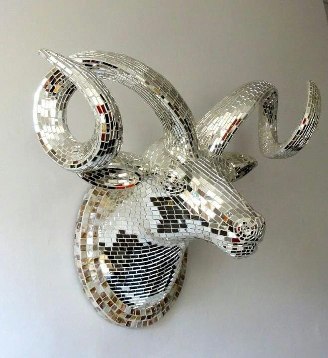 Glam Disco Mosaic Ram Wall Mount