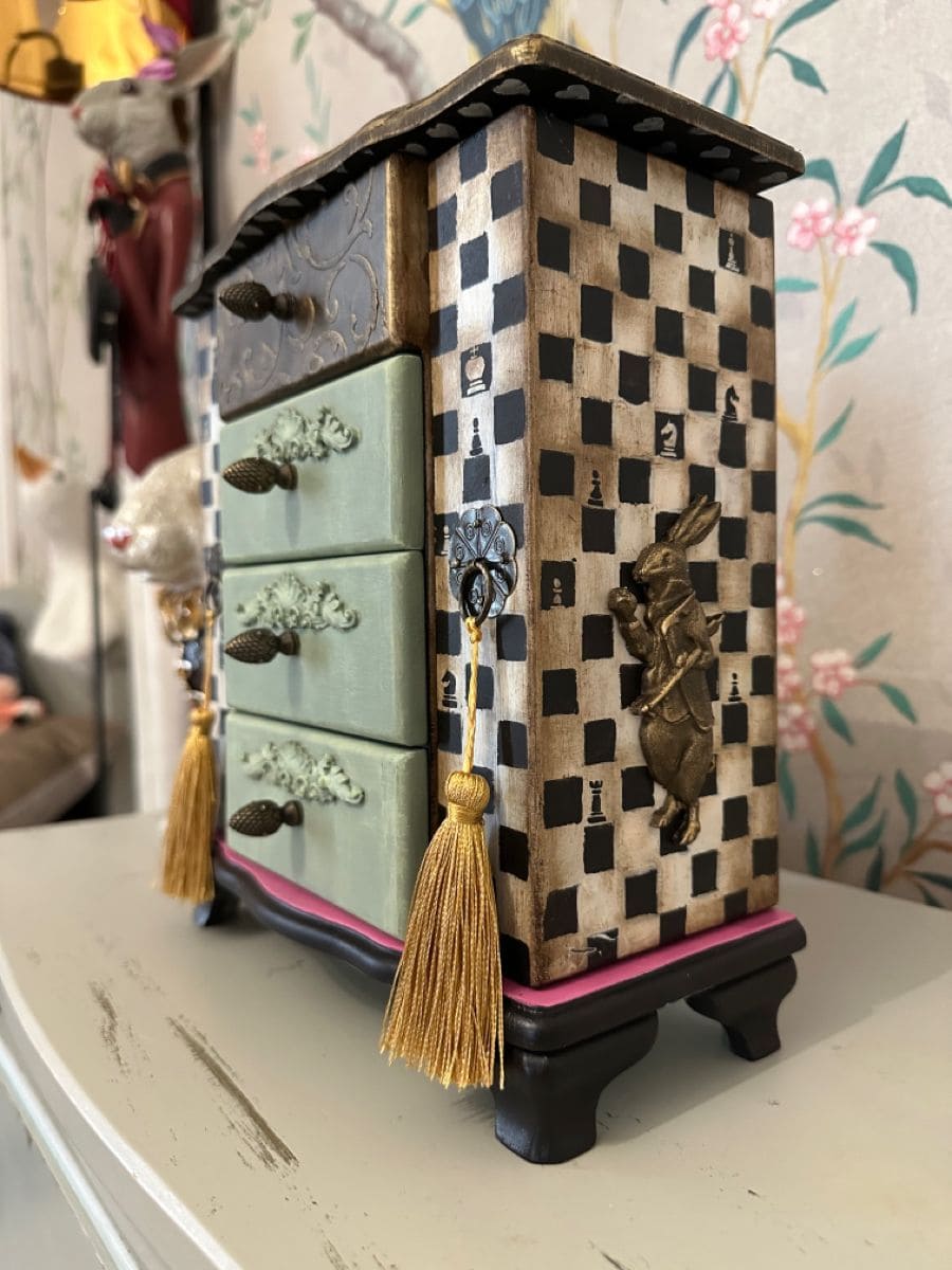 Alice in Wonderland Chessboard Dresser