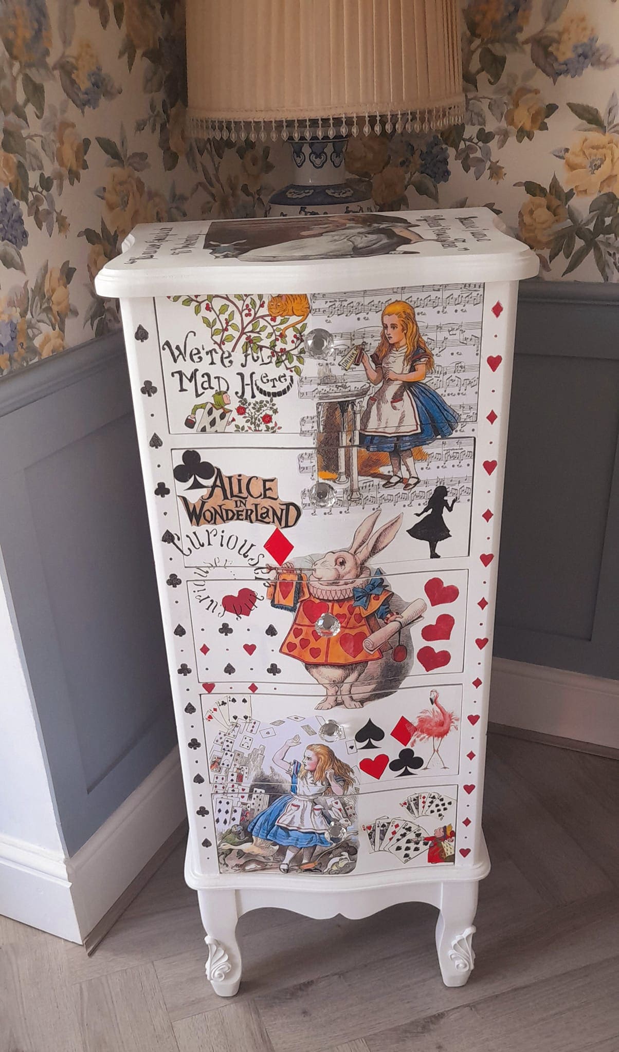Alice in Wonderland Dresser Makeover