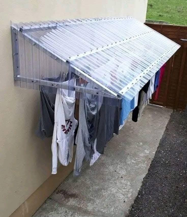 Covered Wall-Mounted Drying Rack