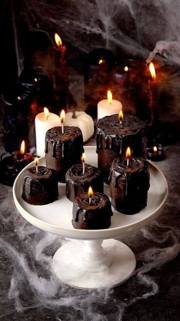 Edible Gothic Candle Cakes
