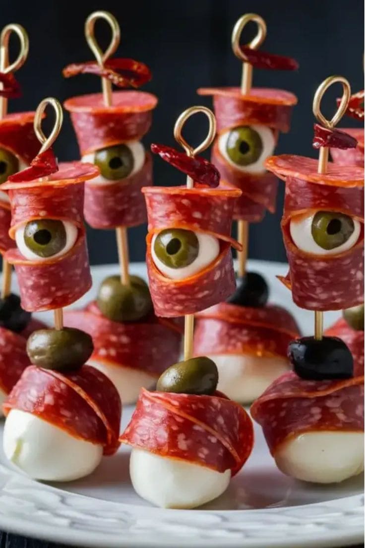 Eyeball Antipasto Skewers