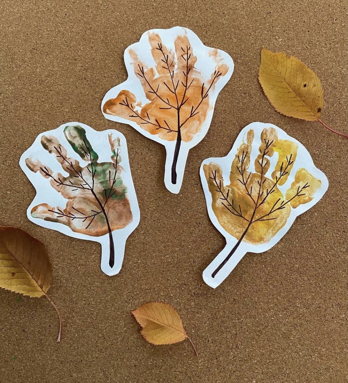 Fall Handprint Leaf Keepsakes