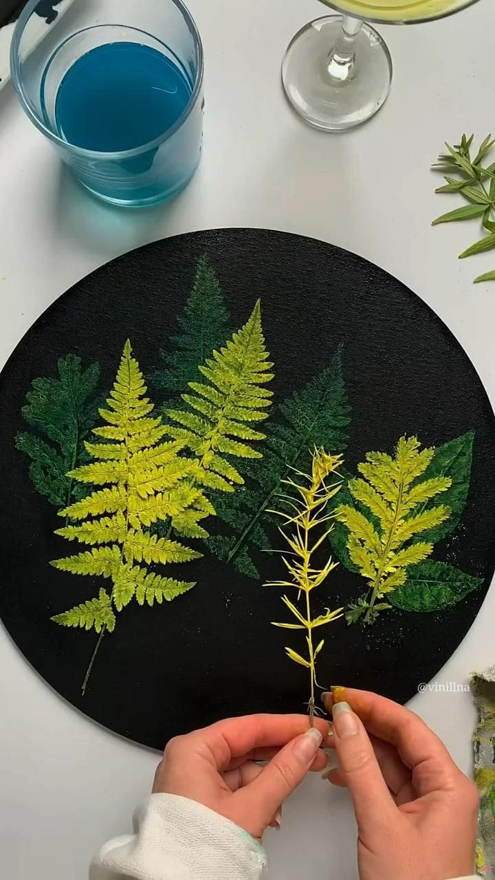 Fern Leaf Stencil Wall Art