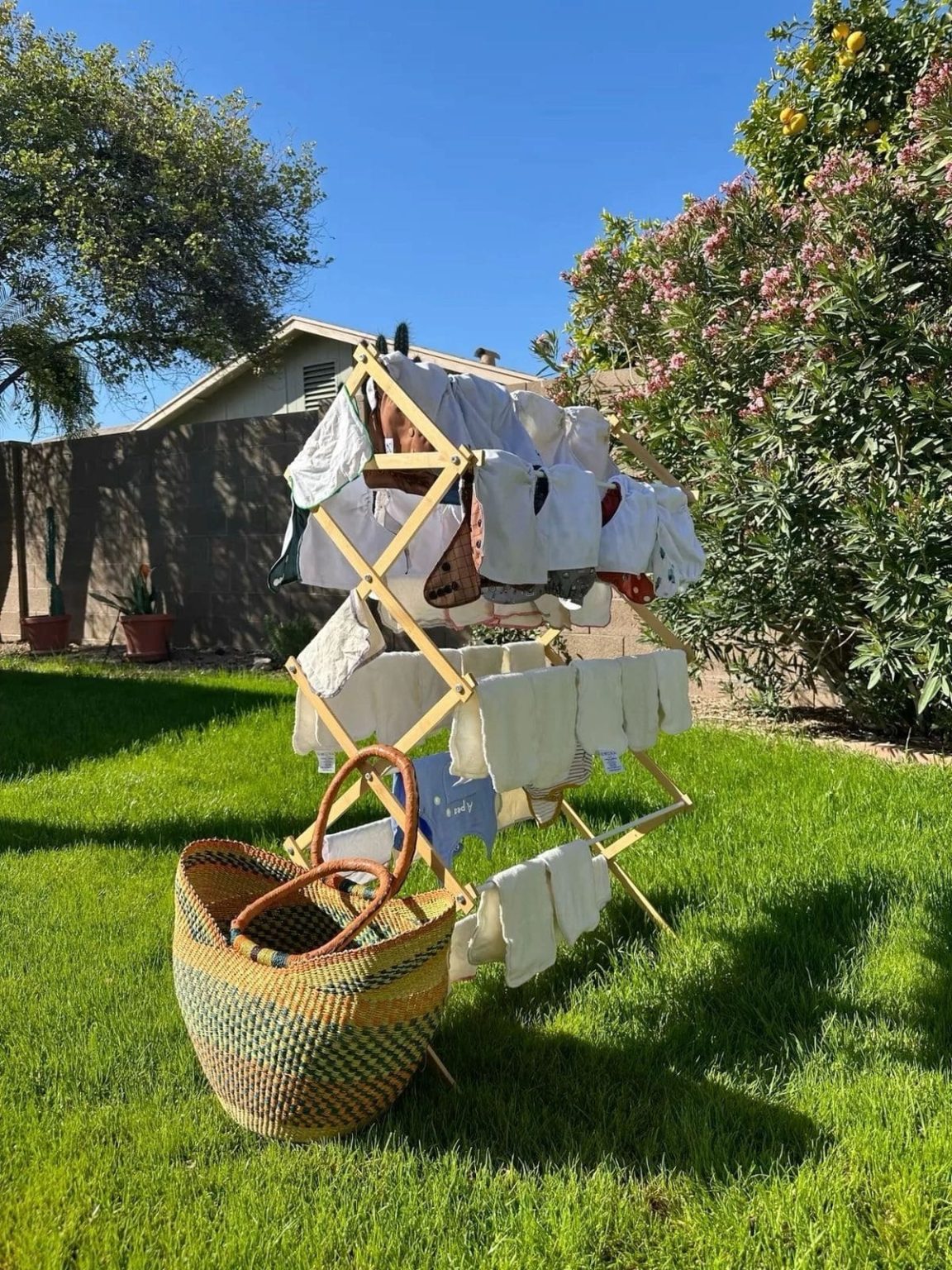 Simple DIY Folding Clothes Rack for Fresh Outdoor Drying