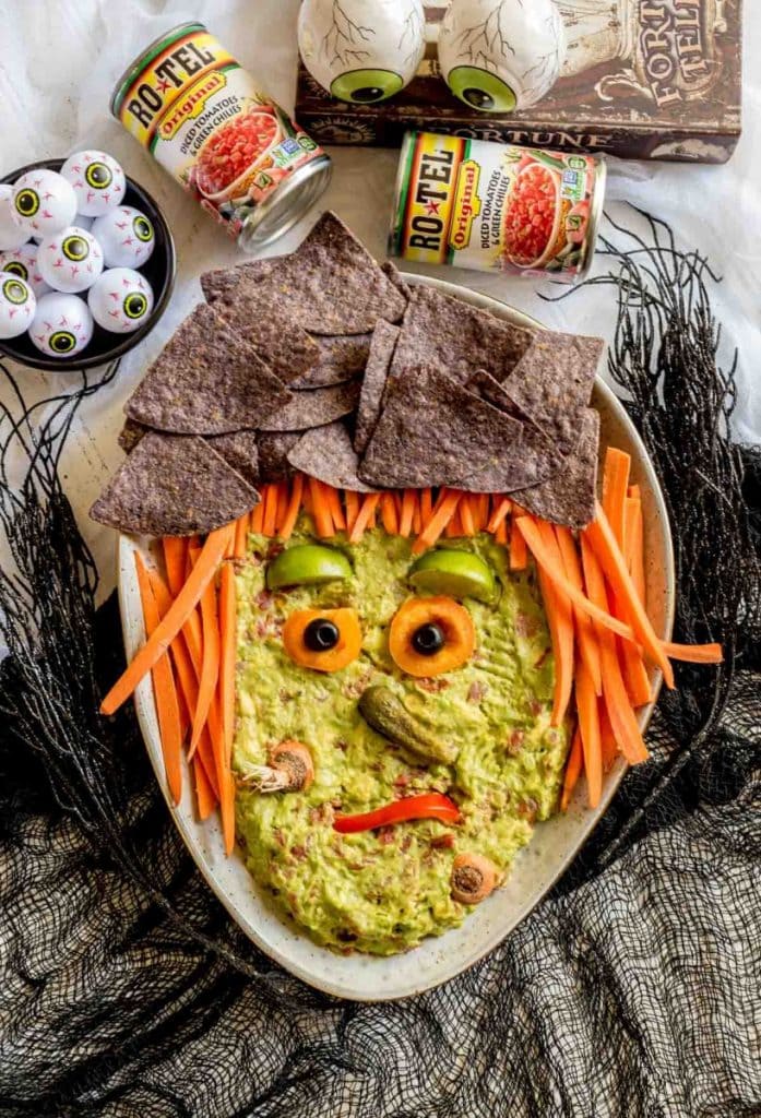 Guacamole Witch Face Dip