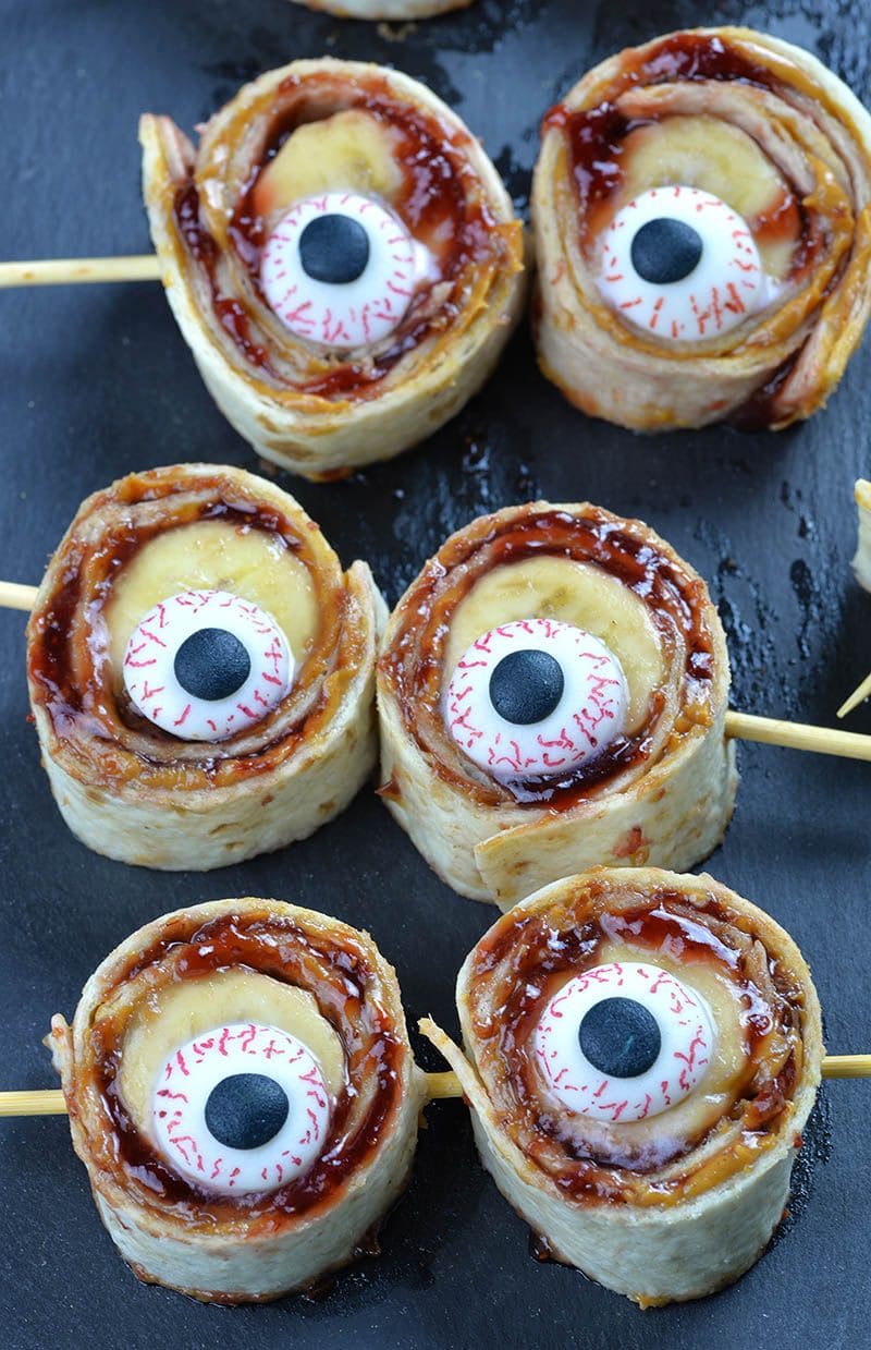 Monster Eyeball Wrap Bites