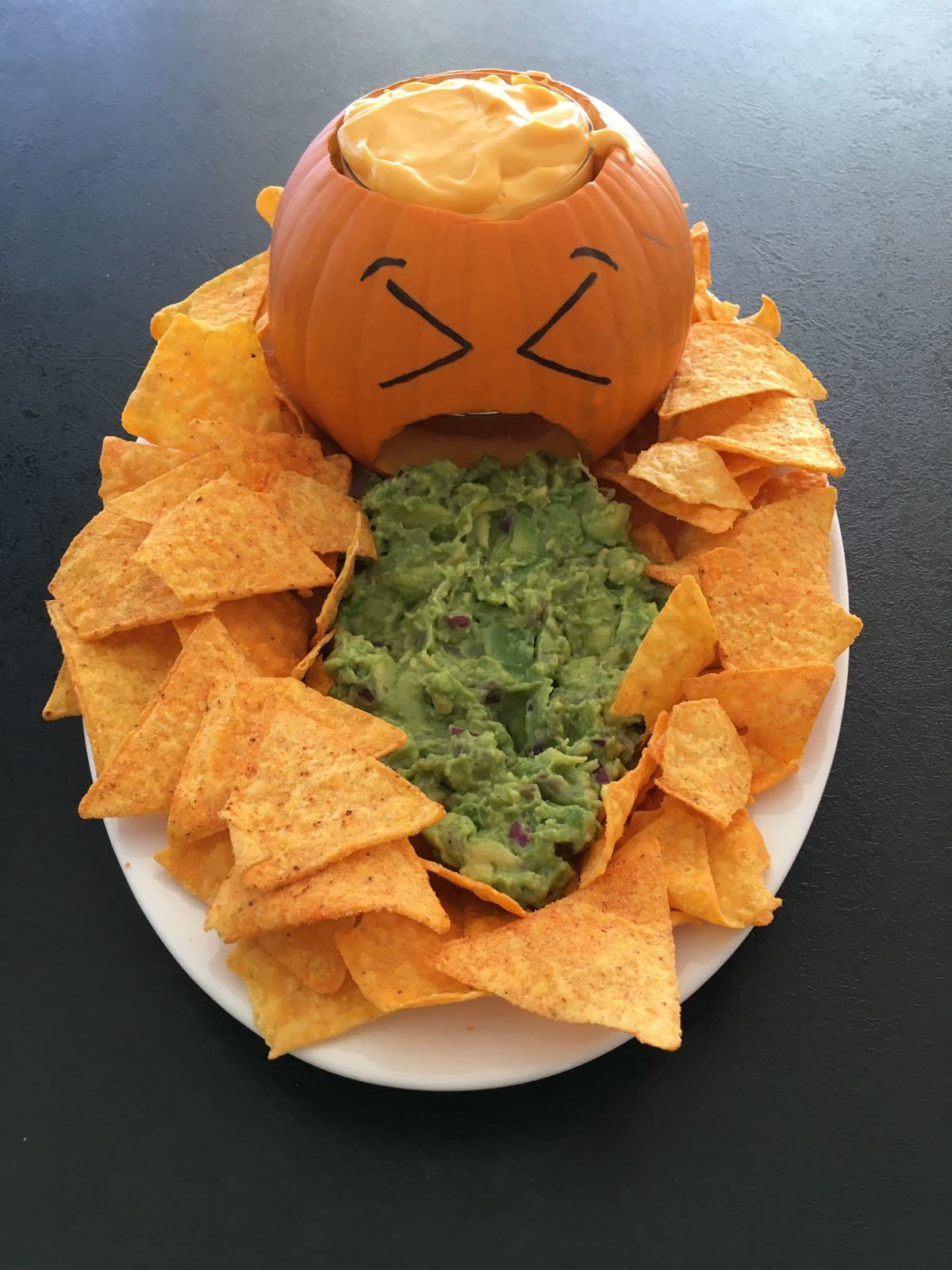 Puking Pumpkin Nacho Platter