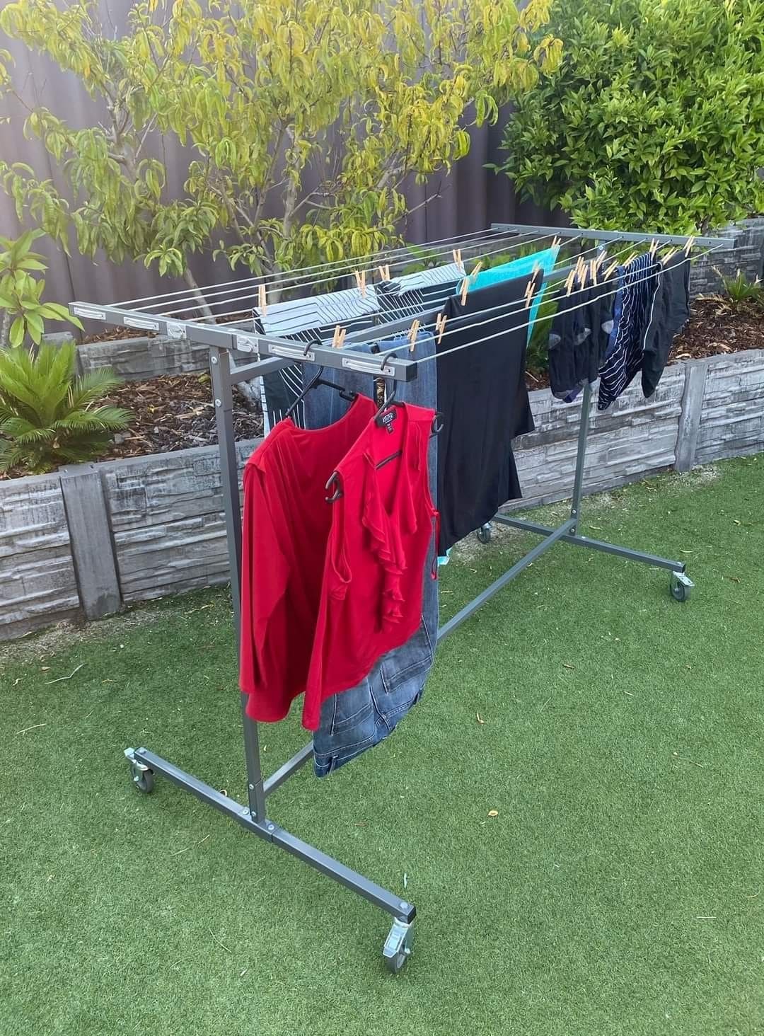 Rolling Outdoor Drying Rack