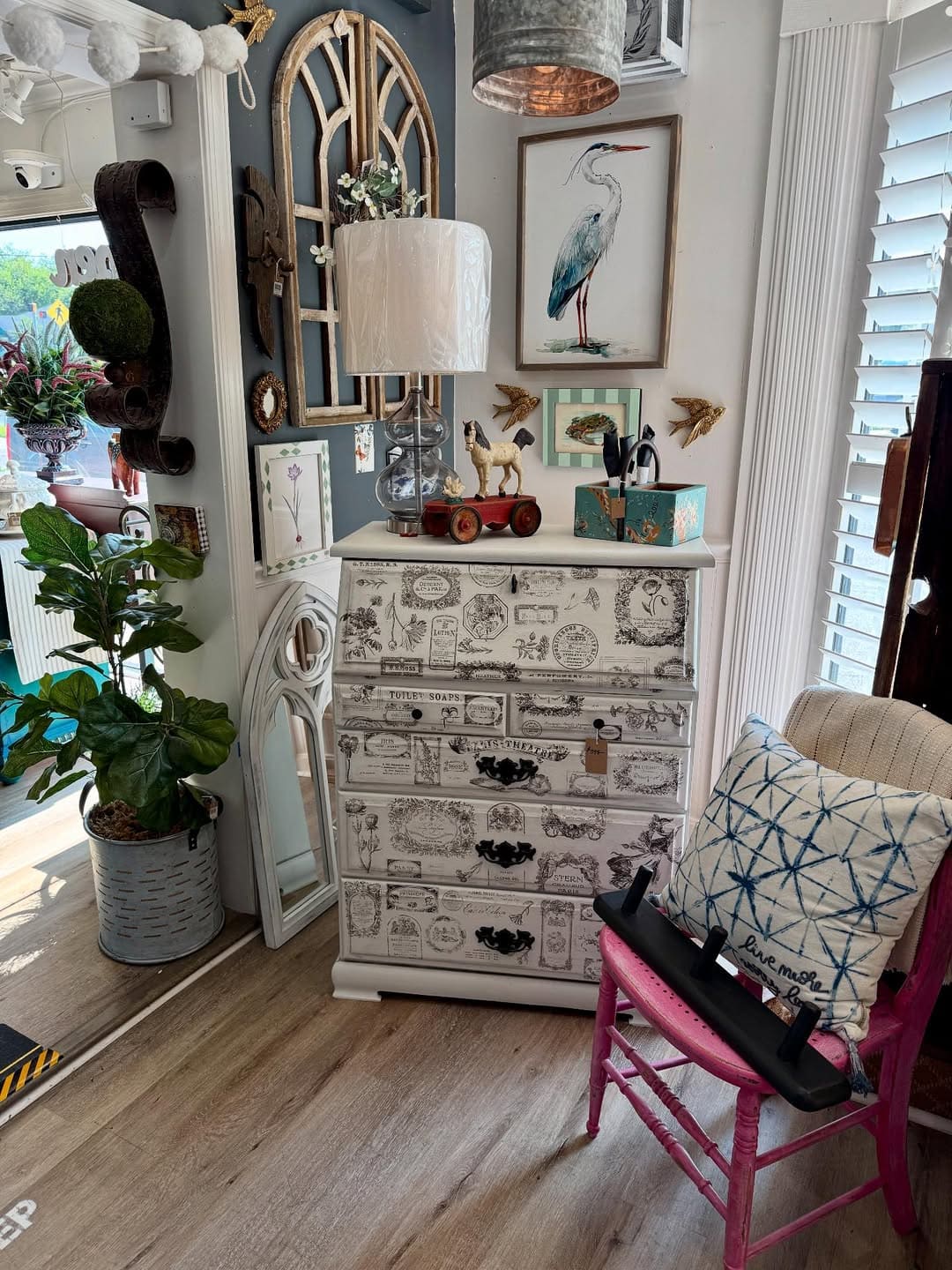 Vintage Postcard-Inspired Dresser Makeover
