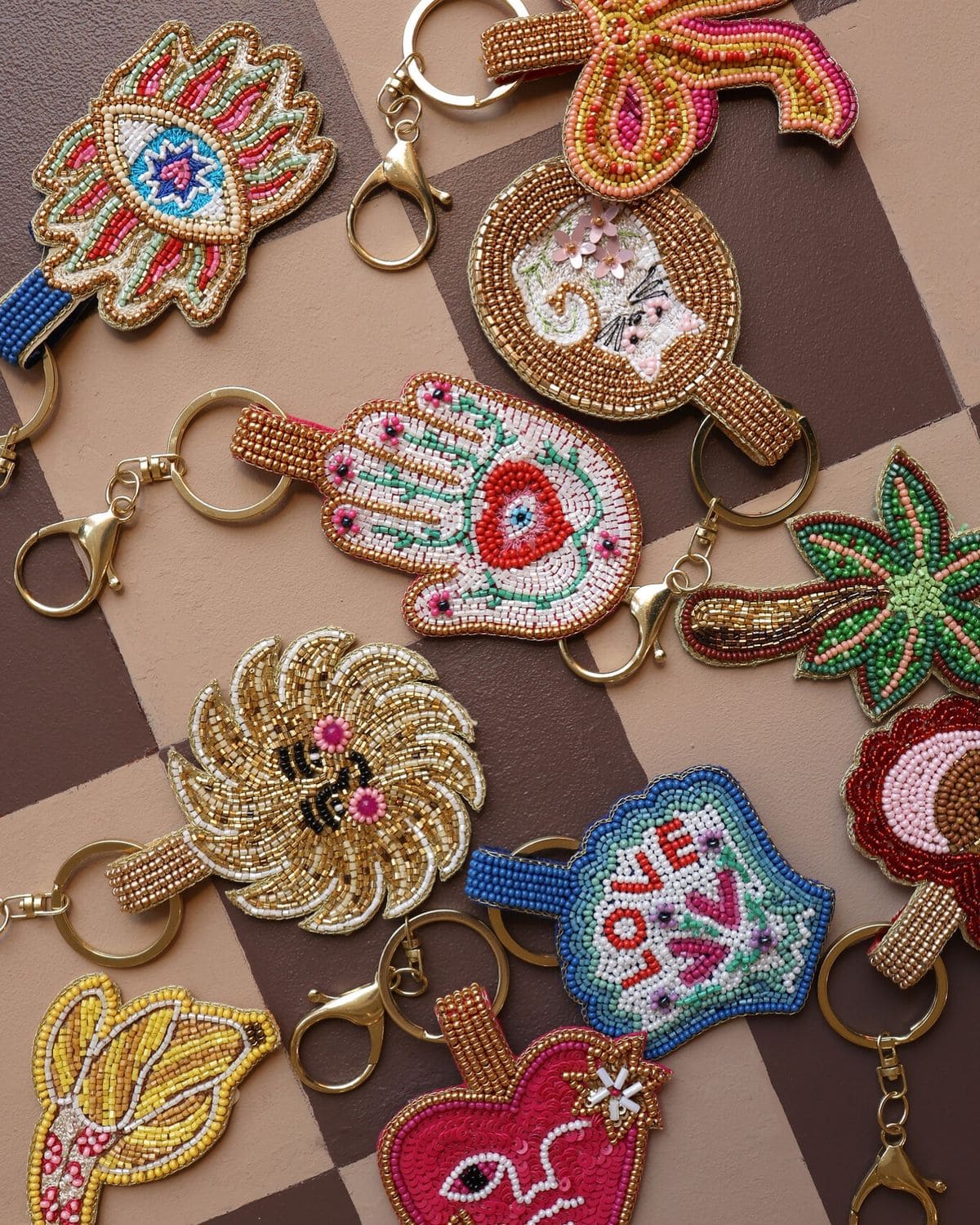 Beaded Keychain Charms