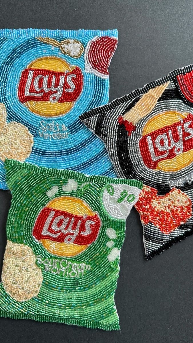 Beaded Snack Bag Embroidery