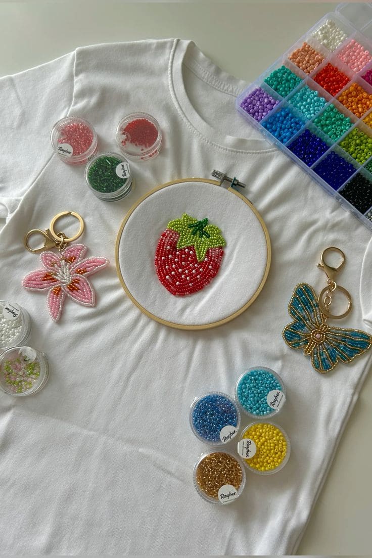 Beaded Strawberry T-Shirt