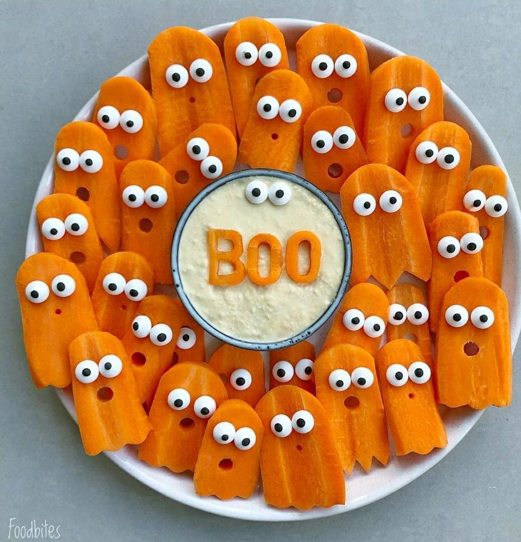 Carrot Ghosts with Boo Dip