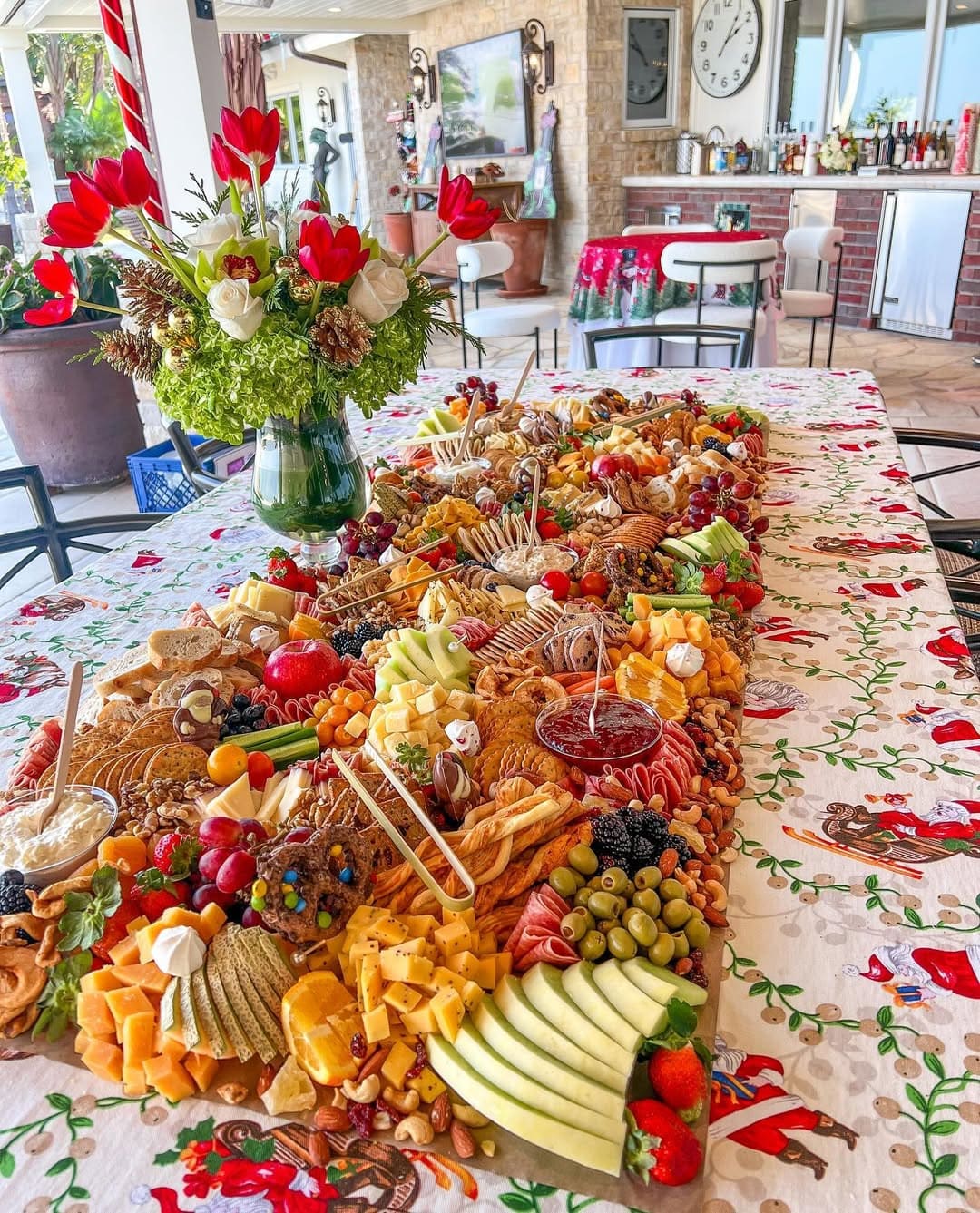 Colorful Christmas Feast Table