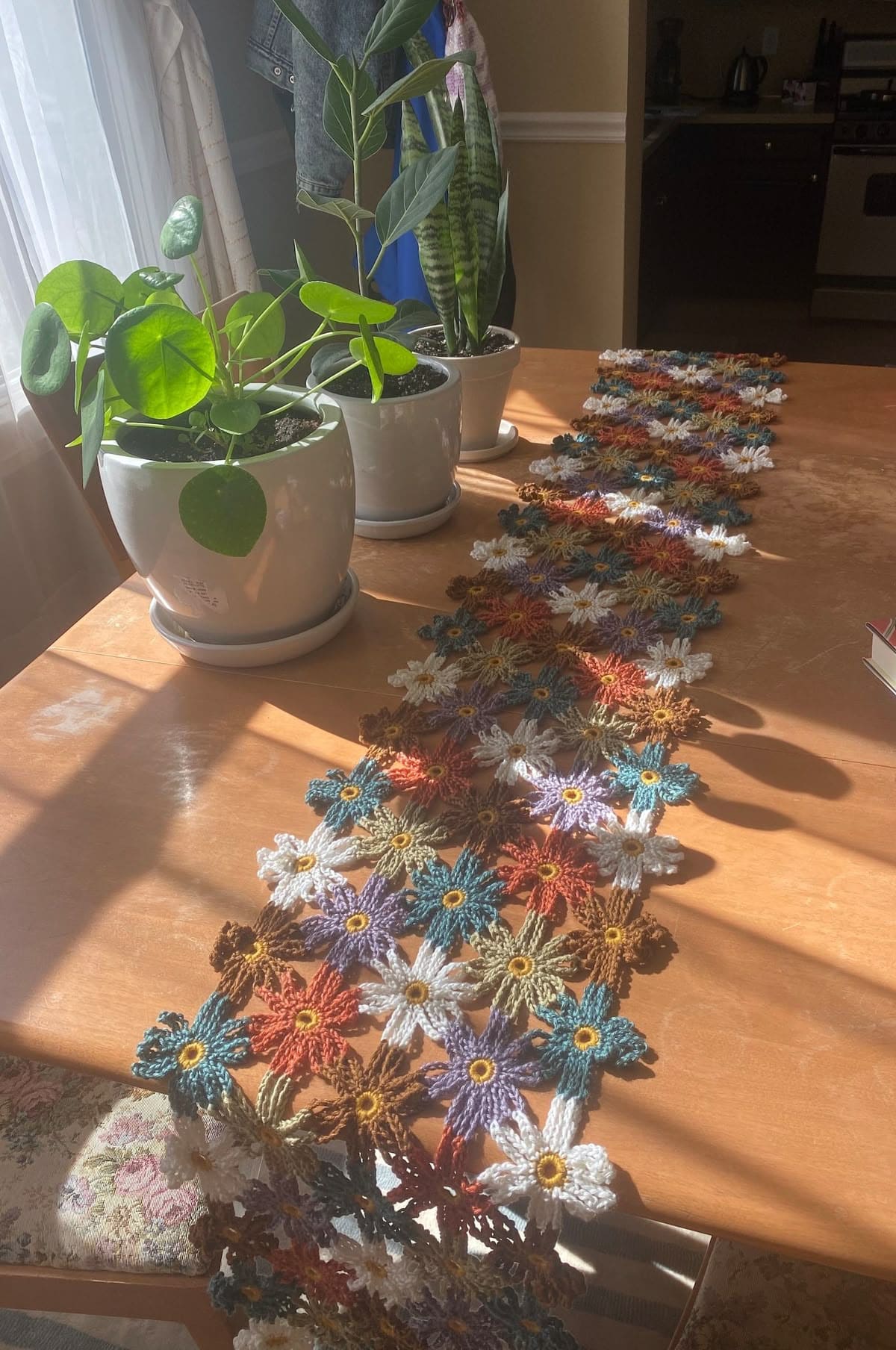 Crochet Daisy Chain Runner