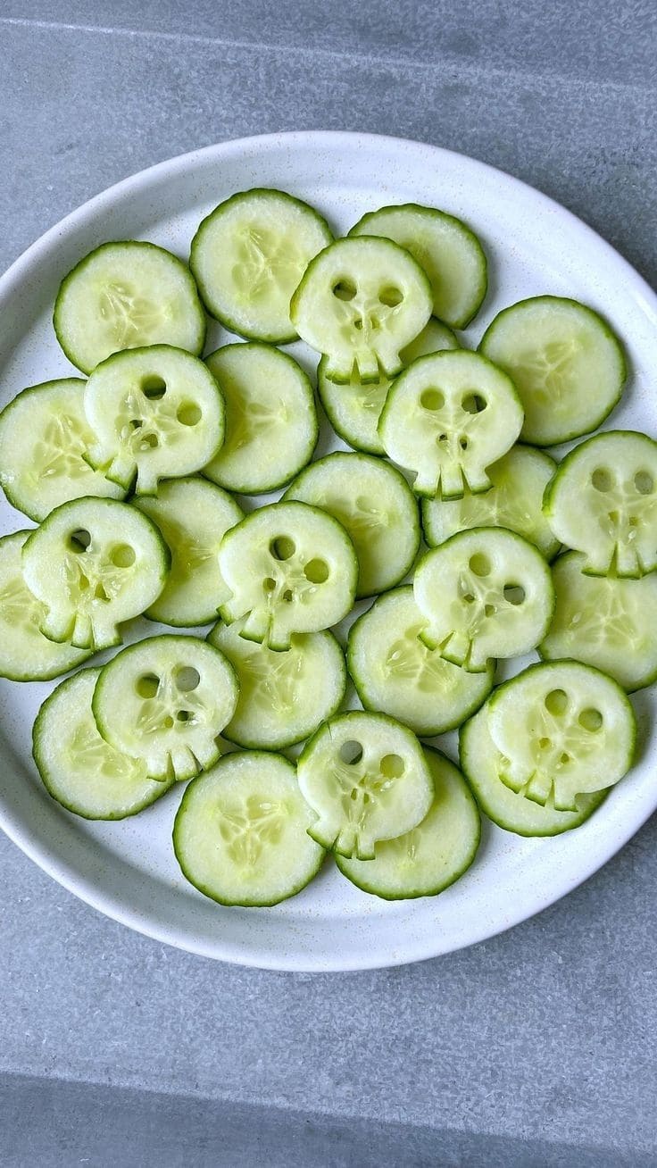Cucumber Skulls Snack Platter