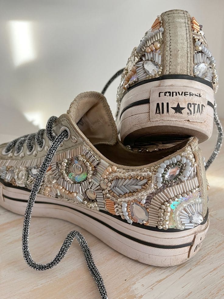 Glamorous Beaded Sneakers