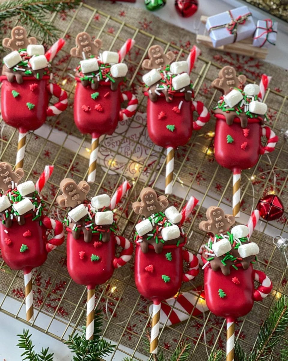 Hot Cocoa Mug Cake Pops