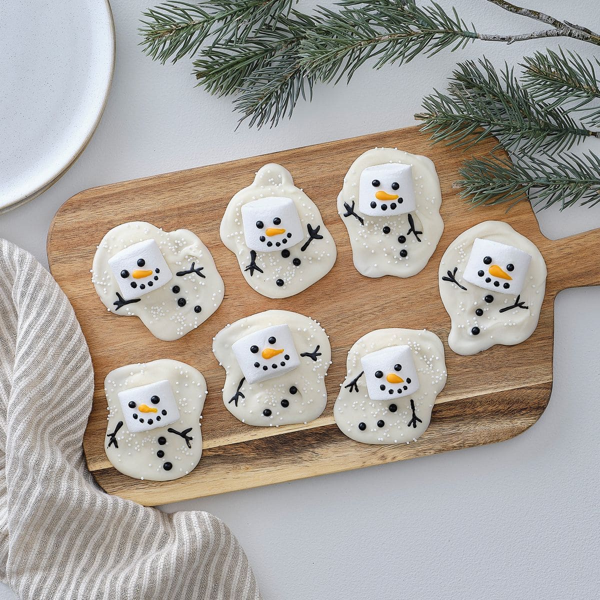 Melting Snowman Sugar Cookies