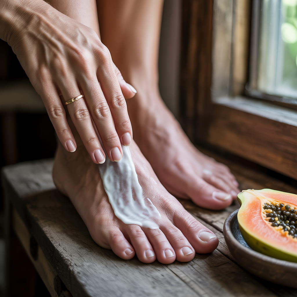 Papaya-Sap-for-Cracked-Heels-and-Dry-Skin