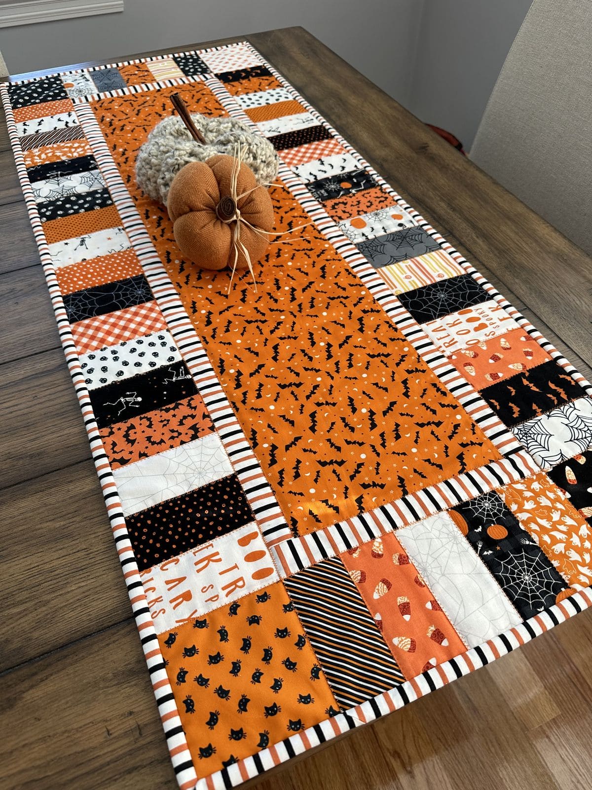 Patchwork Halloween Table Runner