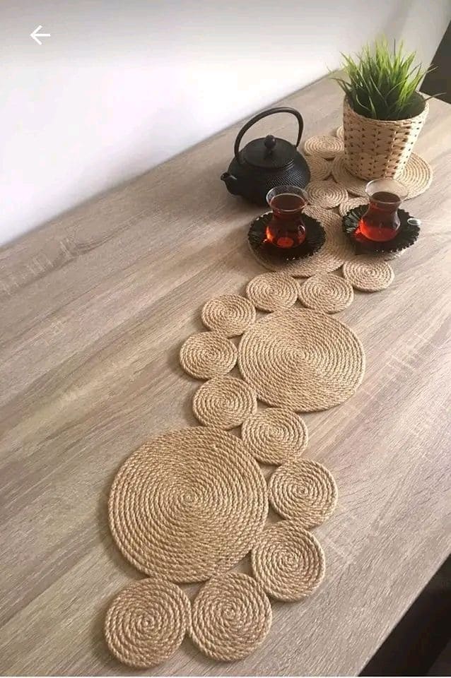 Rustic Rope Circle Runner