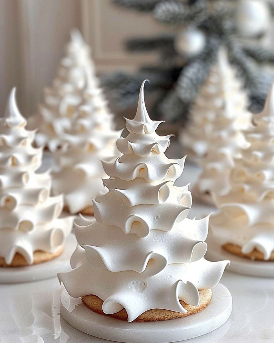 Snowy Meringue Christmas Trees