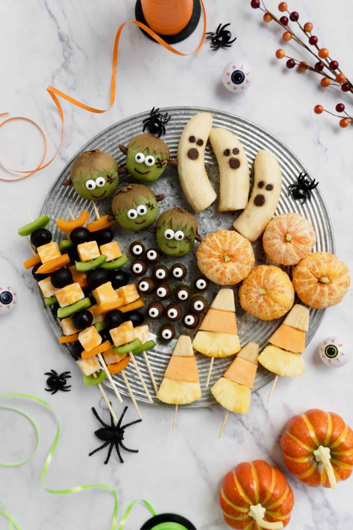 Spooky Fruit and Cheese Platter