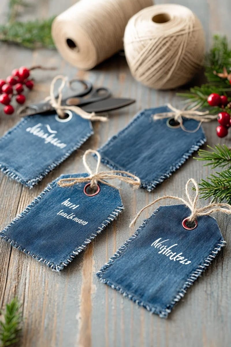 Rustic Denim Gift Tags