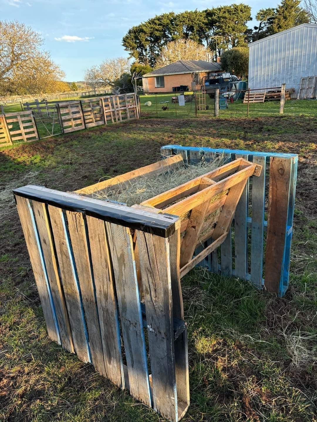 Rustic Pallet Hay Feeder