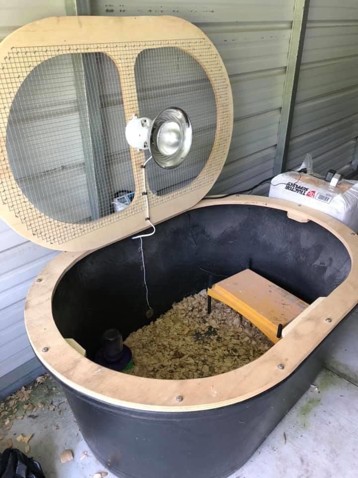 Stock Tank Brooder with Hinged Lid