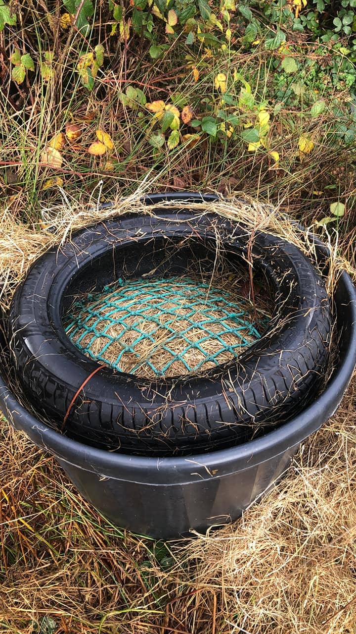 Upcycled Tire Hay Feeder