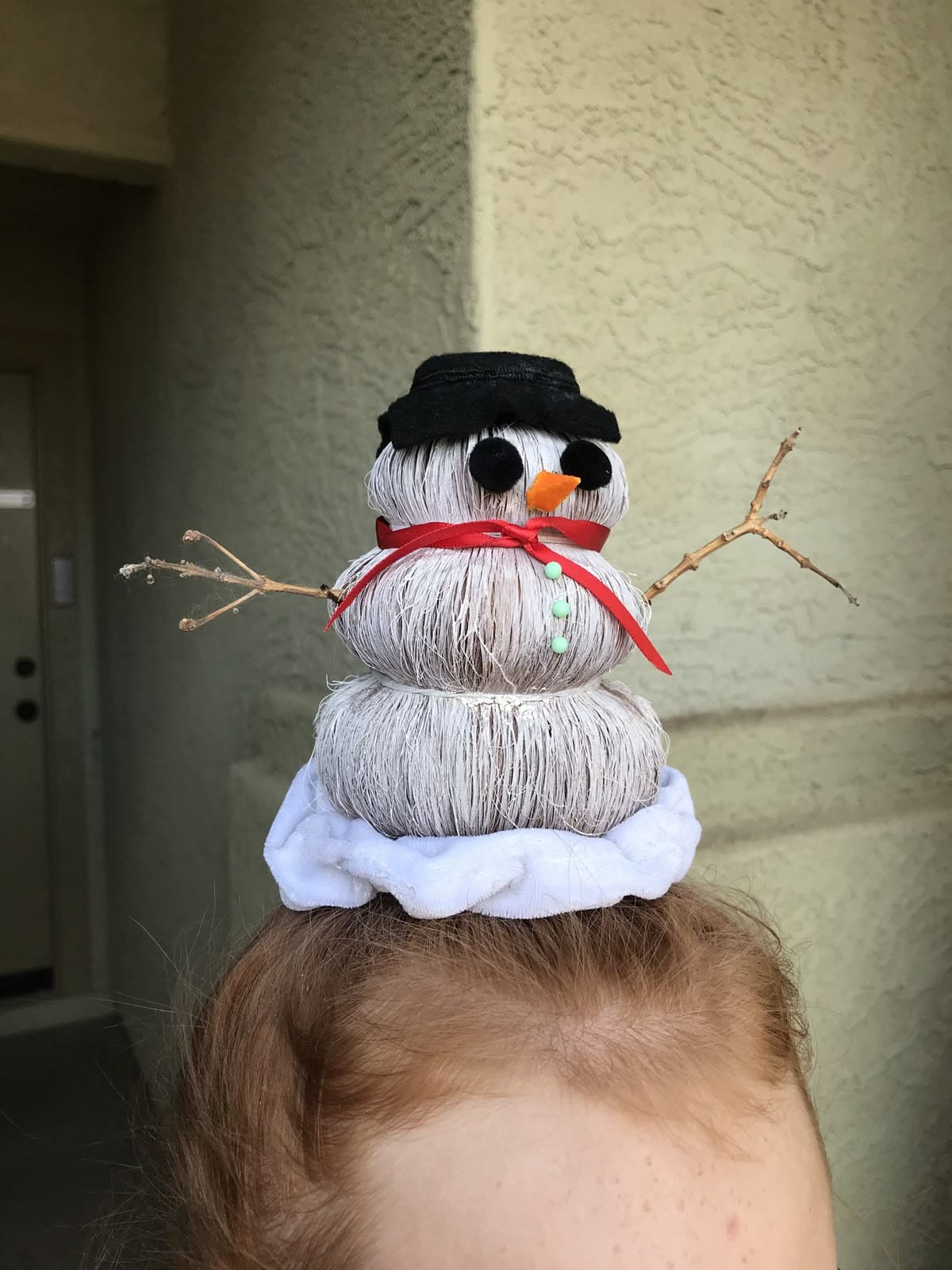 Frosty Bun Snowman Hairstyle