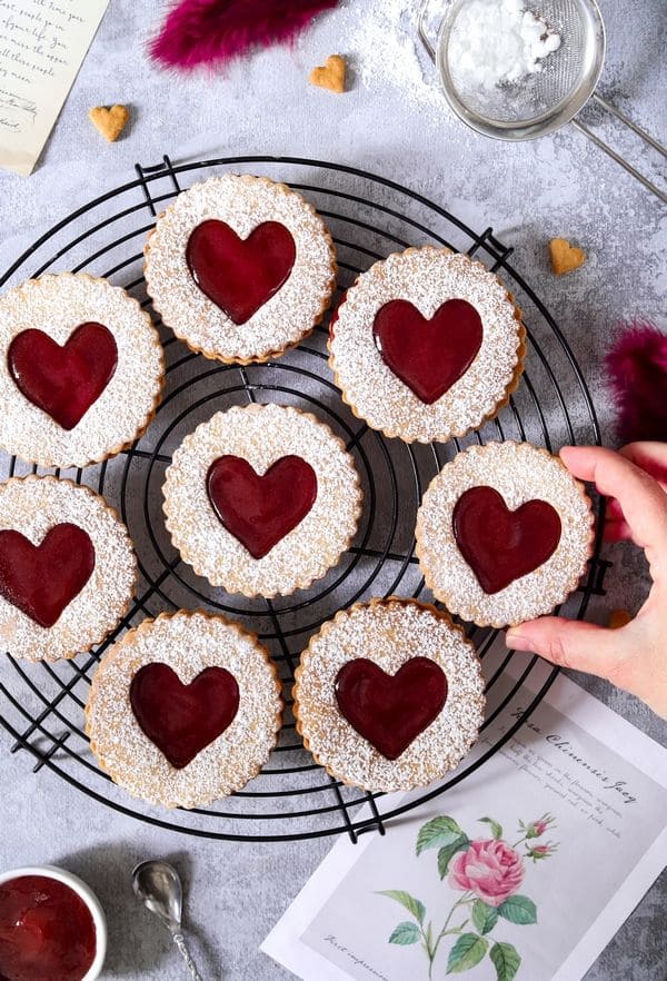 Heart-Cutout Jam Cookies