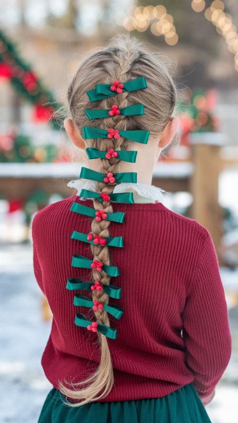 Holiday Ribbon Ladder Braid