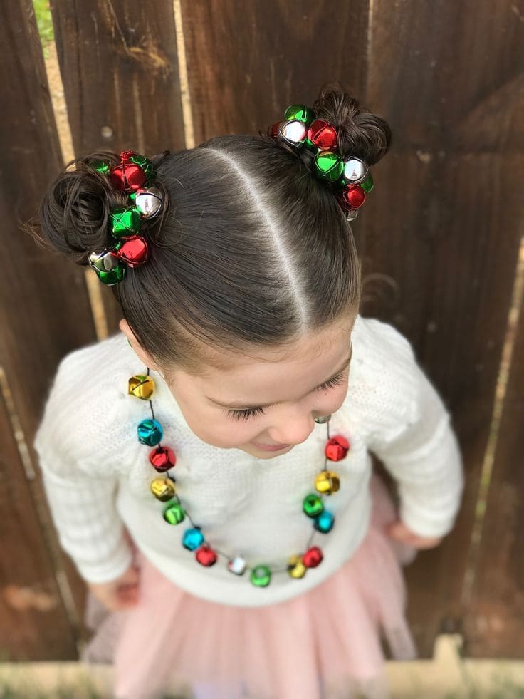 Jingle Bell Space Buns
