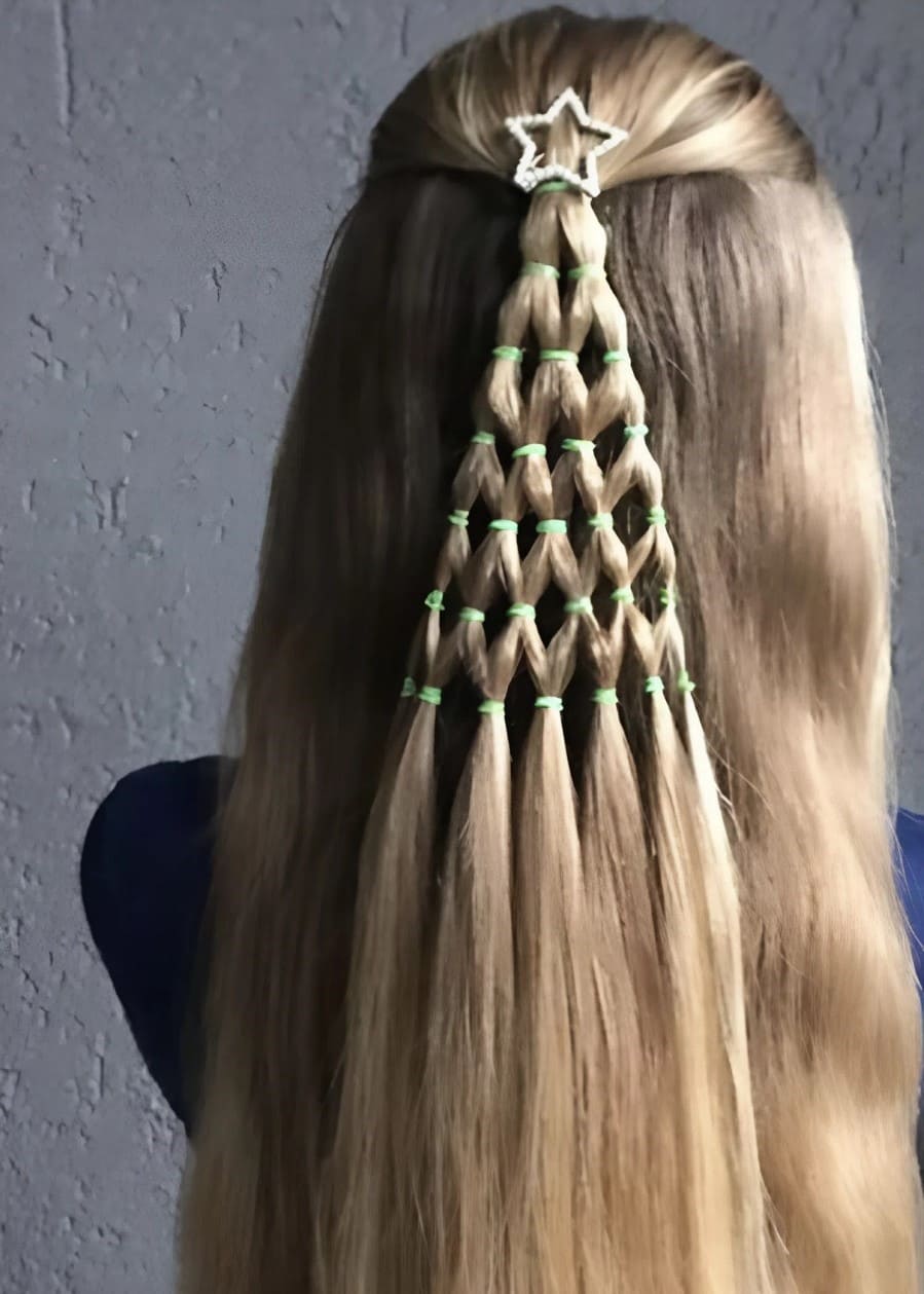 Starry Christmas Tree Braid