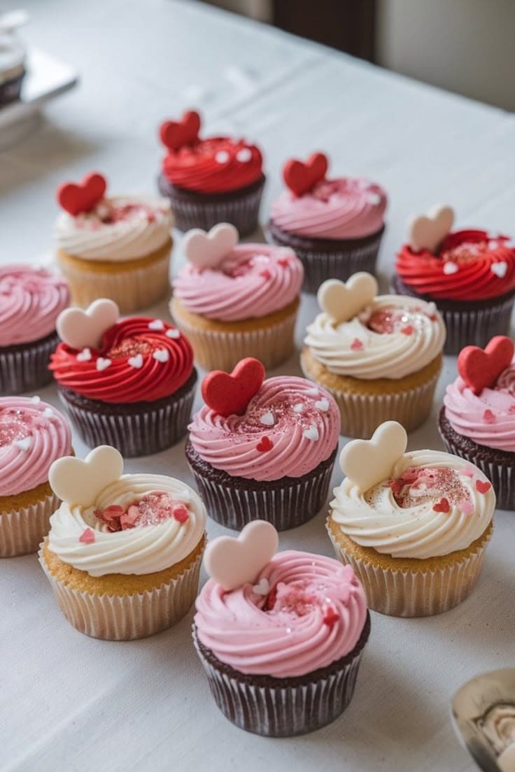 Valentine Swirl Cupcakes