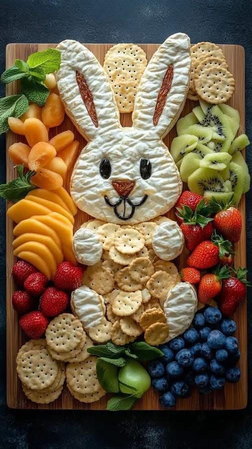 Bunny Brie Fruit Cracker Board