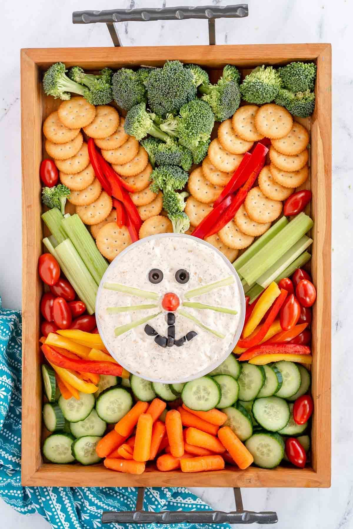 Bunny Dip Veggie Snack Tray