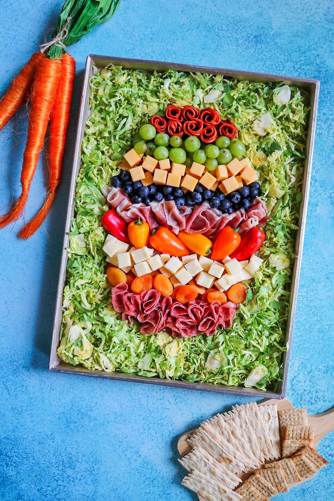 Color-Stripe Easter Garden Snack Board