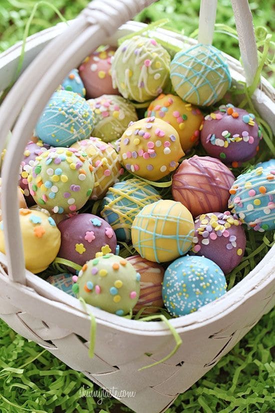 Colorful Easter Cake Pop Basket