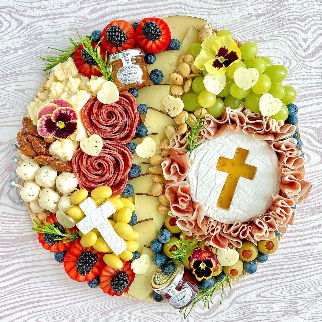 Elegant Cross-Center Easter Grazing Board