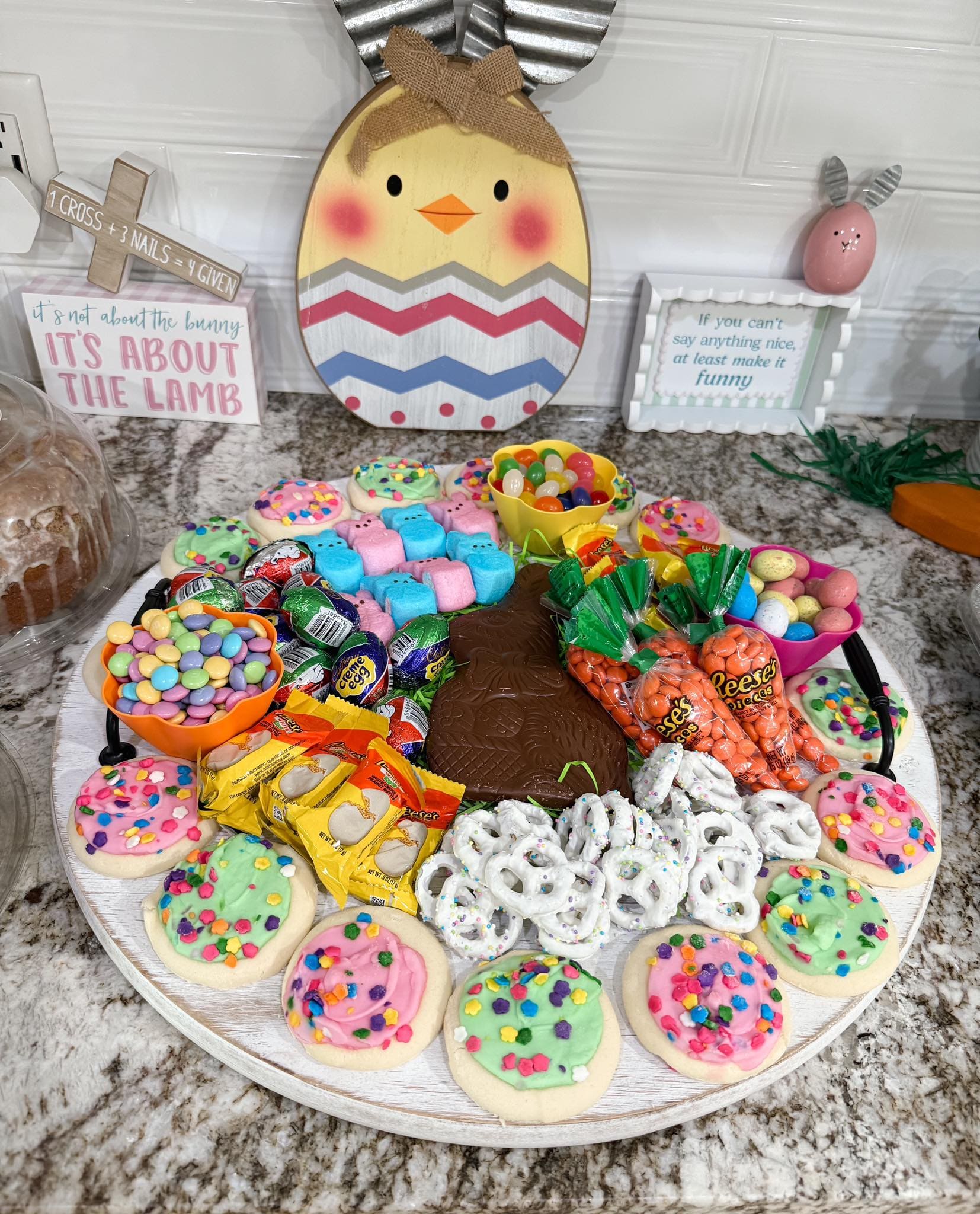 Pastel Bunny Candy Charcuterie Board