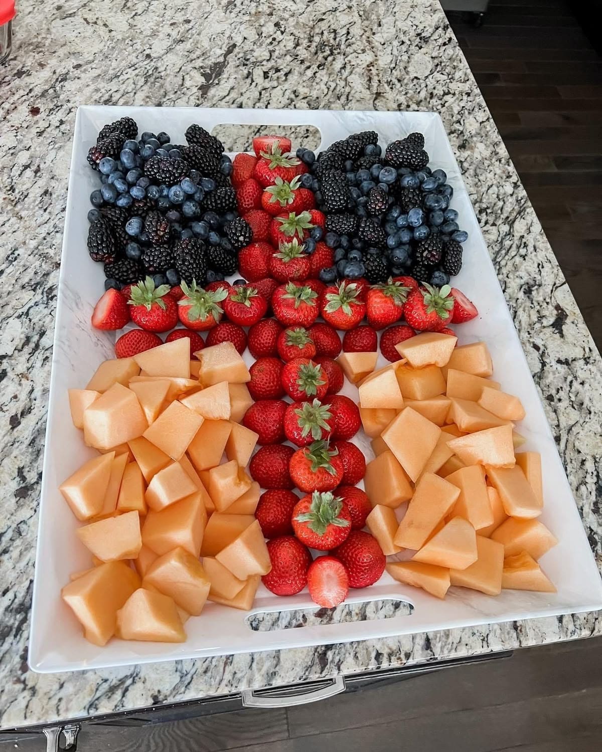 Strawberry Cross Fruit Tray Display